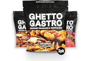 Ghetto Gastro Pancake & Waffle Mix Variety 3-Pack (Original, Sweet Potato, Strawberry) - Vegan & Non-GMO Ingredients - Kosher Certified