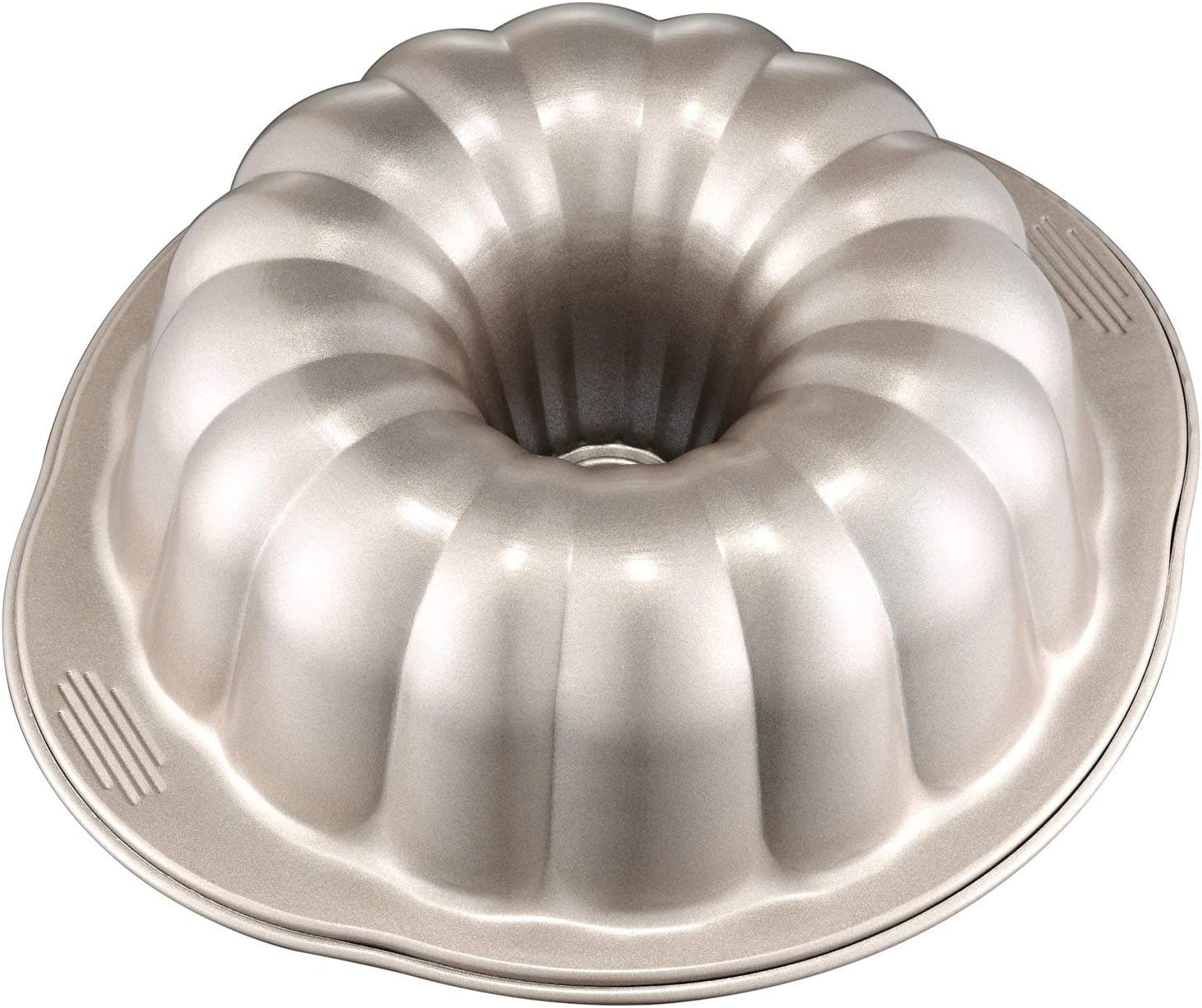 Bundt Cake Pan Pumpkin Shaped 10 Inch for Instant Pot Kugelhopf Mold Flute Baking Pans Nonstick Carbon Steel Champagne Gold