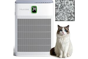 TRUCOZIE T554 Air Purifier for Home Up to 2000 Ft² in 1 Hr with Washable Pre-Filter, Air Purifier for Home Pets with PM 2.5 Air Quality Display, Sleep Mode for Allergies, Dust, Smoke, White
