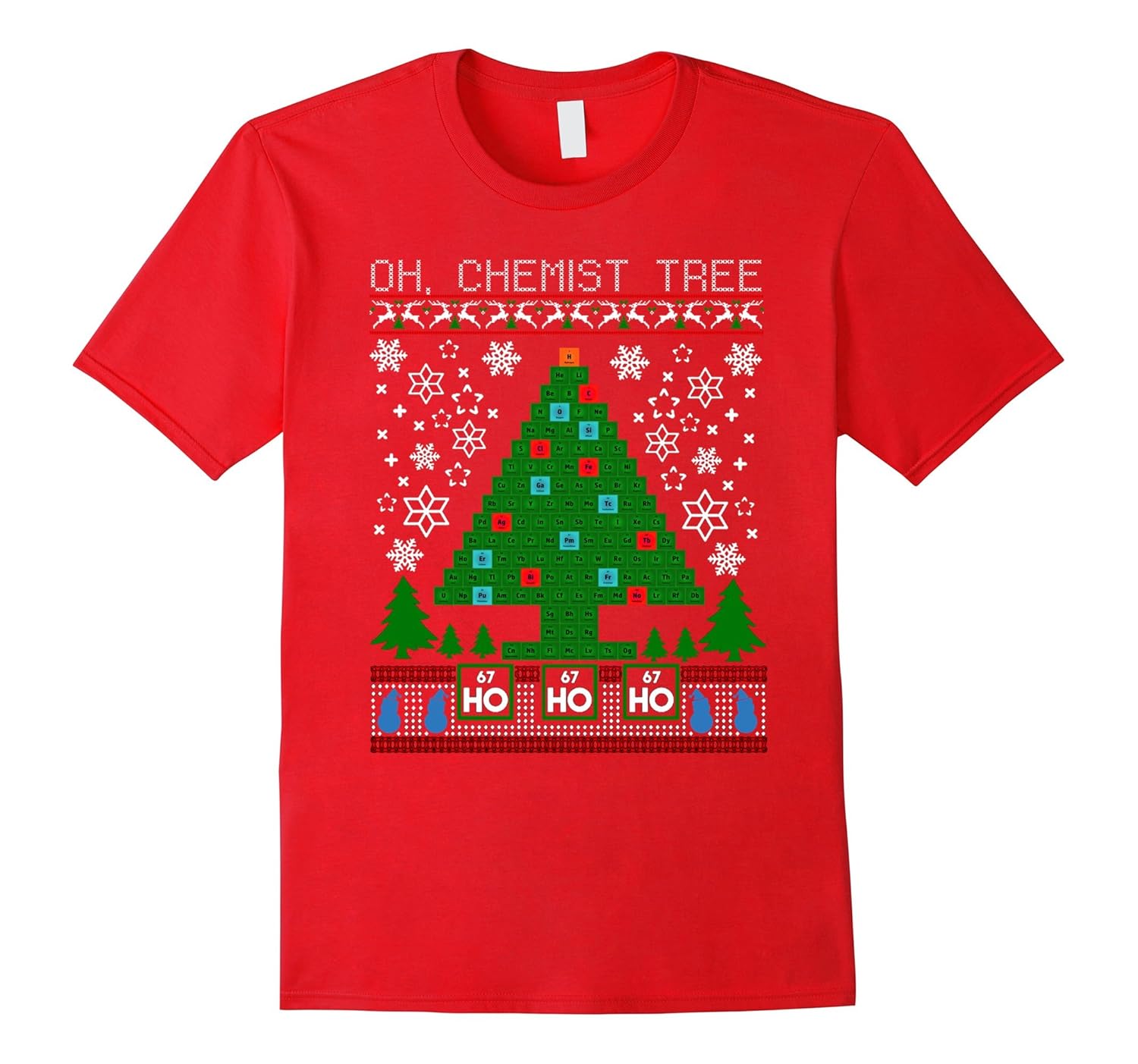 Oh Chemist Tree Merry Christmas Ugly Sweater Chemistry Shirt-ANZ