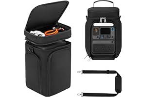 SPEQERK Travel Bag Padded Compatible with Anker Solix C300 Portable Power Station, Solix C300 Carrying Case with Large Accessory Pocket & Shoulder Strap, Protective Cover Storage Bag for Solix C300