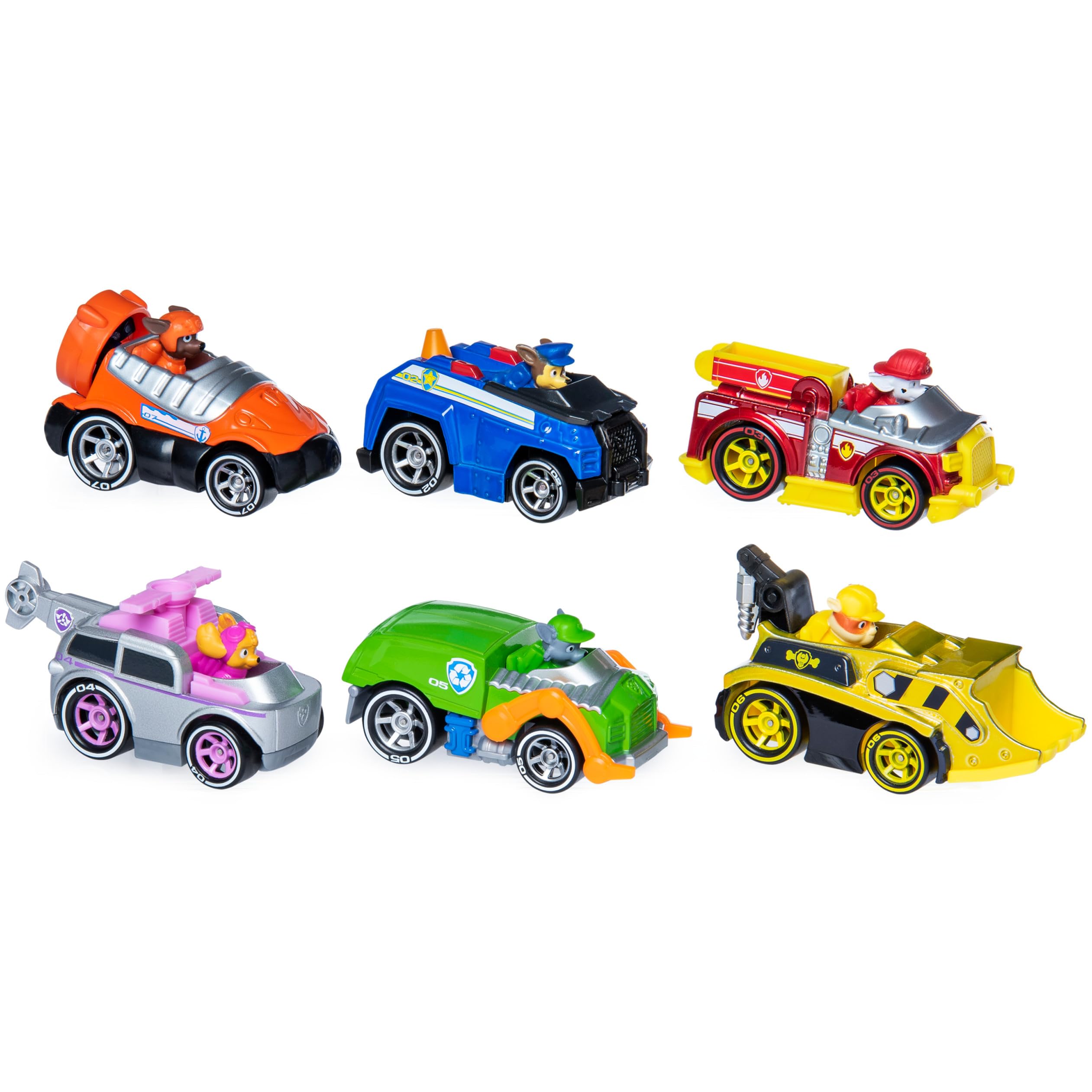 Paw Patrol True Metal Classic Gift Pack of 6 Collectible Die-Cast Vehicles, 1:55 Scale