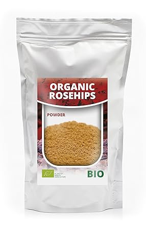 Premium BIO Hagebuttenpulver, 1000g, hochkonzentriert und mikronisiert, reich an Vitamin C zur positiven und natürlichen Unte