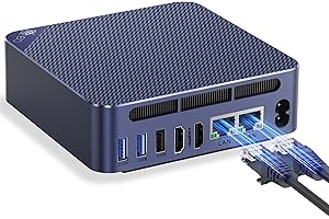 Beelink EQ13 Mini PC, Intel N200(up to 3.7GHz) Build-in Power Supply Micro PC, 16G DDR4 500G PCIe3.0 SSD Mini Computer, Dual LAN 1000 Mbps, WiFi6/BT5.2/USB3.2/ Dual HDMI 4K Video Display Mini PC