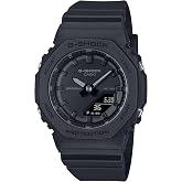 Casio G-Shock Octagonal All Black Analog-Digital Resin Watch GMA-P2100BB-1ACR