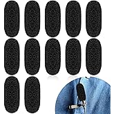 12 Pack Headset Mic Foam Cover Mini Size Lapel Headset Microphone Windscreen Foam Cover High Density Mic Headset Cover For Headset Lavalier Microphones Noise Reduction (Black)