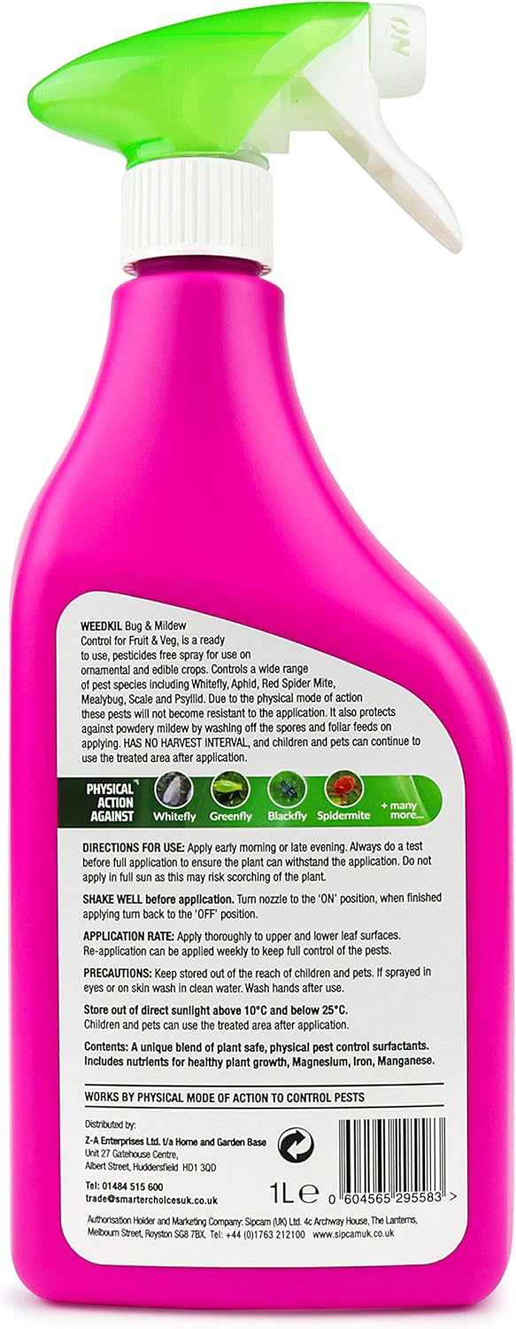 WeedKil Bug & Mildew Plant Control 1L - Bug & Fungus Spray For Plants, Flowers, Fruits & Veg - Child & Pet Friendly | Organic, Natural Ingredients - Ready To Use - Image 5