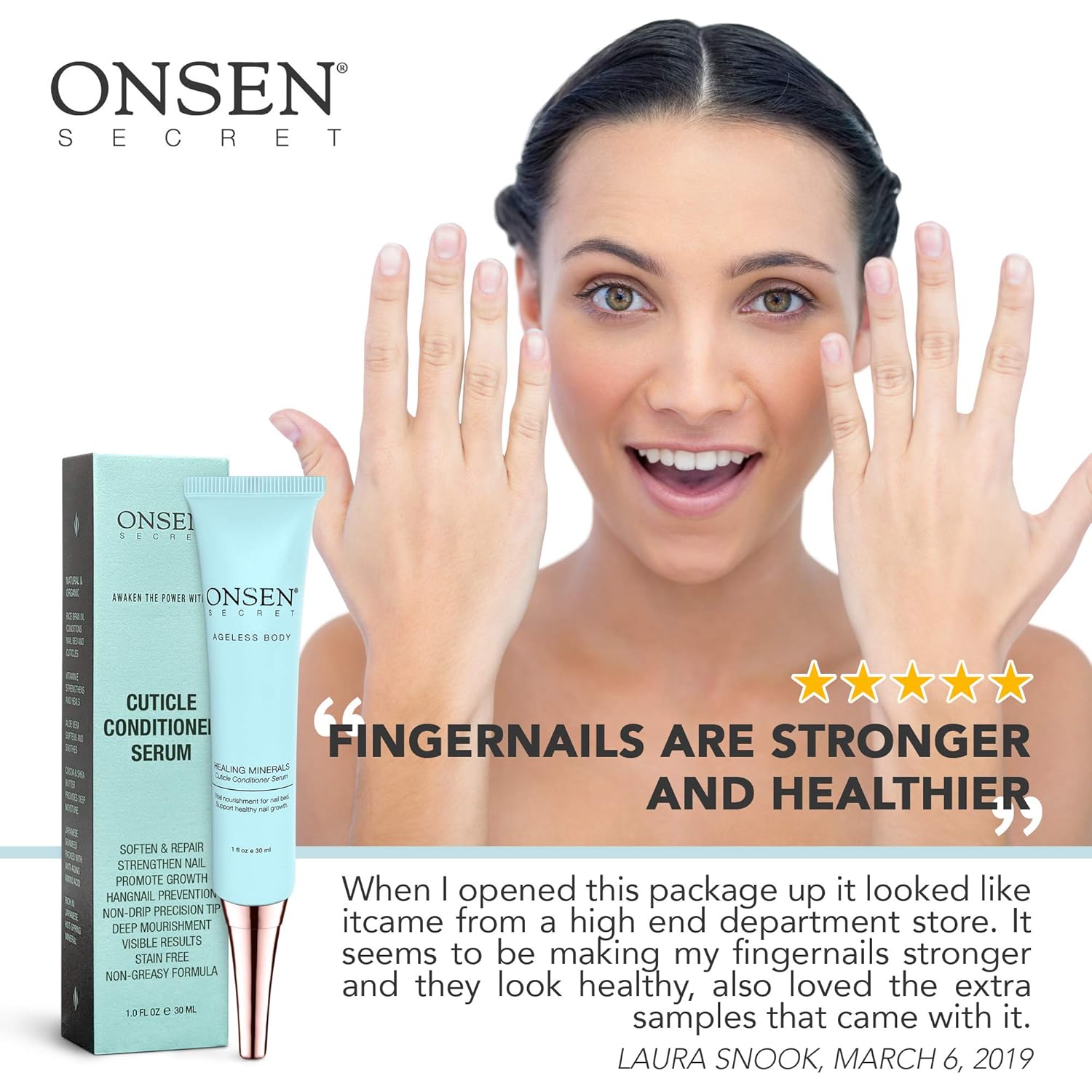 Onsen Cuticle Cream, Cuticle Oil in Deep Action - Japanese Natural Healing Minerals Nail Care Serum and Butter, Sooth, Repair, and Strengthen Cuticles and Nails, Visible Results, Non-Greasy - 1oz: Beauty