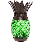 Solar Powered Pineapple Jar Light - Decorative LED Glass Table Light by GreenLighting (Yellow)