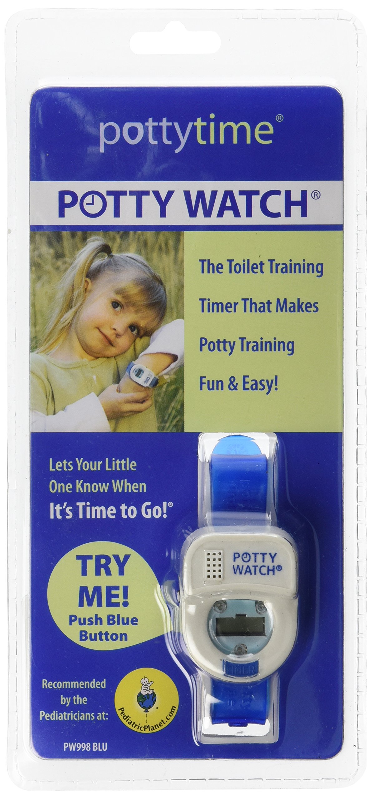 Potty Time Potty Watch Blue With Timer FlashingLights Toliet Girls