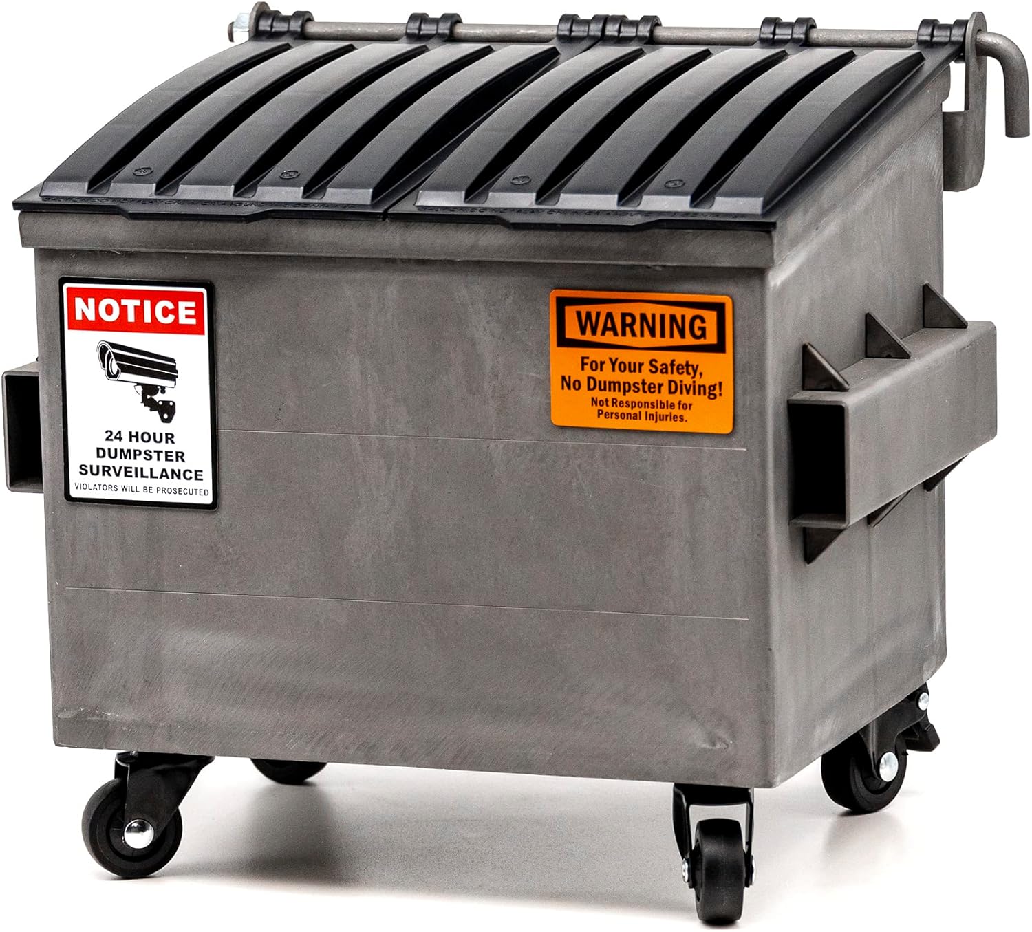 Mixed Media - Dumpsty Mini Desktop Dumpster - Model Trash Bin, Tiny Garbage Can, Miniature Trashcan, Raw Steel