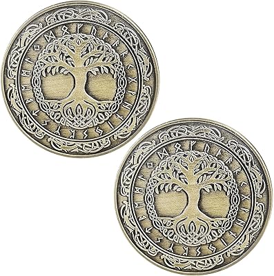Viking Yggdrasil Tree of Life Challenge Coin Nordic Mythology Talisman