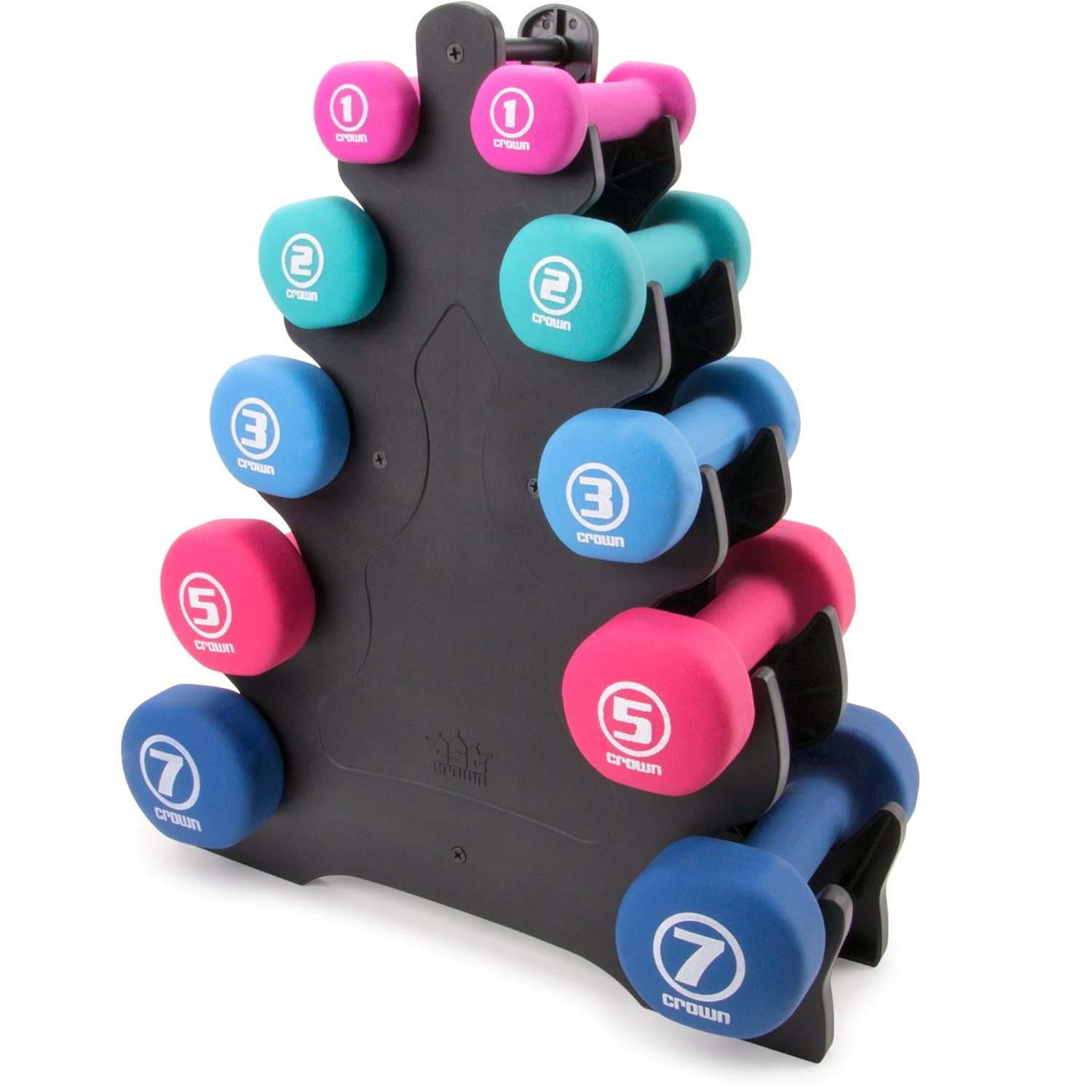 5 Pairs of Neoprene Exercise Dumbbells Hand Weights with Mobile