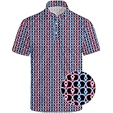 Men's Funny Golf Shirts Hawaiian Polo Shirts 80S Flashes Polo Shirts Funny Hawaiian Beach Summer Golf Polo Shirts