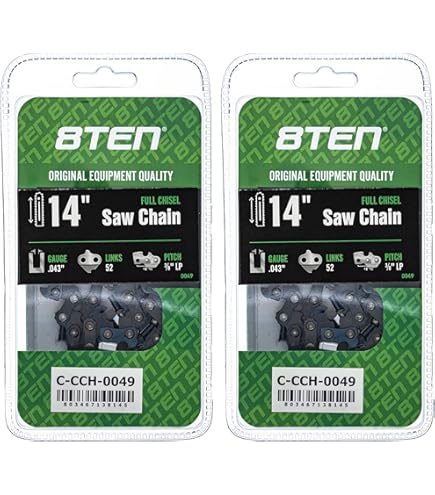 Amazon.com: 8TEN Full Chisel Chainsaw Chain 14 Inch .043 3/8