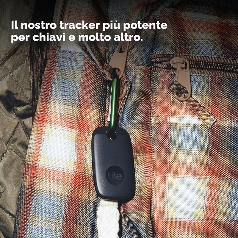 Pro (2022) Bluetooth Trova oggetti, 1 Pezzo, Portata di rilevamento 120 m, compatibile con Alexa e Google Smart Home, iOS e Android, Trova chiavi, telecomandi e altro, nero