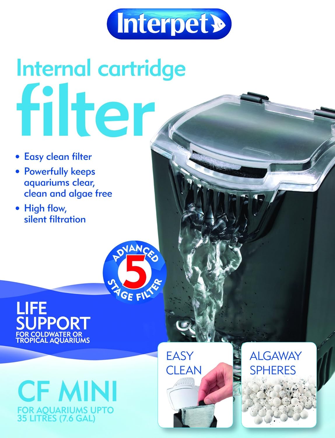 Interpet Internal Cartridge Filter Mini for Small Aquarium Fish Tank eBay