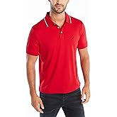 Nautica Men's Classic Fit Short Sleeve Dual Tipped Collar Polo Shirt