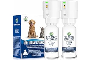 diloqio Cat Spray Deterrent System [ 2 Pack ] Cat Deterrent Spray, Motion Activated Pet Deterrent Spray System for Cats & Dogs Odorless Pet Deterrent, Senses Pets Up to 3 Feet Away, Friendly & Safe