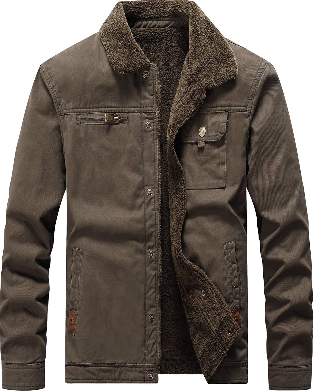 Vcansion Men's Classic Sherpa Trucker Jacket