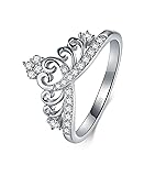 BORUO 925 Sterling Silver Cubic Zirconia Princess