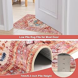 Yamaziot Washable Runner Rug, 2x8 Non-Slip Boho
