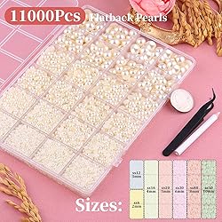 11000Pcs Flatback Pearls for Crafting