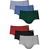 Hanes Men's Underwear Briefs, Cotton Mid Rise Briefs, Covered Waistband, Moisture Wicking, Multi-Pack