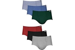 Hanes Men's Underwear Briefs Pack, 6 Pairs, Cool & Breathable Cotton Briefs, Moisture-Wicking Underwear for Men