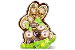 FERRERO ROCHER Ferrero Collection, ​13 Count, Premium Gourmet Assorted Hazelnut Milk Chocolate, Dark Chocolate and Coconut, Easter Bunny Gift Box, Great Easter Gift, 5 oz