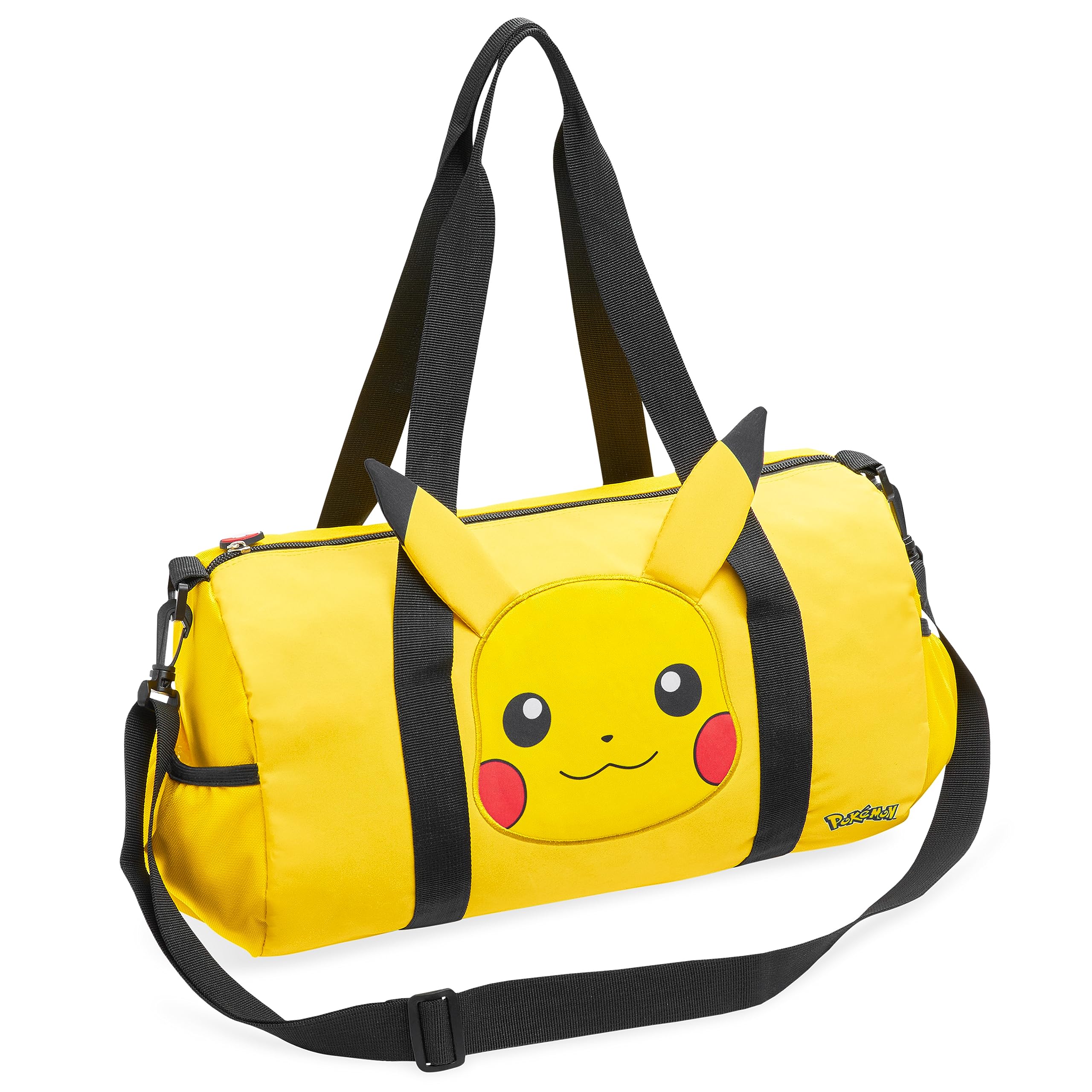 Photo 1 of Pokemon Duffel Bag for Kids, Gym Bag Overnight Pikachu Sports Kit Holdall Bag Hand Luggage Bag - Gifts for Boys (Yellow 3D Ears)