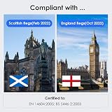 WISUALARM Smoke and Heat Alarm Bundle Scotland Pre-Linked 10-Year Battery view 3