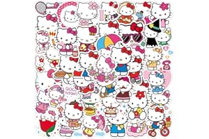 SHAOLIONLINE 50Pcs Customized Version of Hello Kitty Cartoon Theme Stickers for Laptop Motorcycle Bicycle Skateboard Luggage Decal Graffiti Patches HJKT