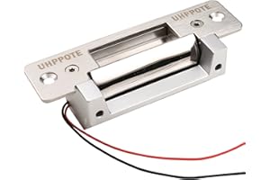 UHPPOTE ANSI Standard Heavy Duty Electric Door Strike Lock Fail-Secure or Fail-Safe Adjustable for Access Control Cylindrical
