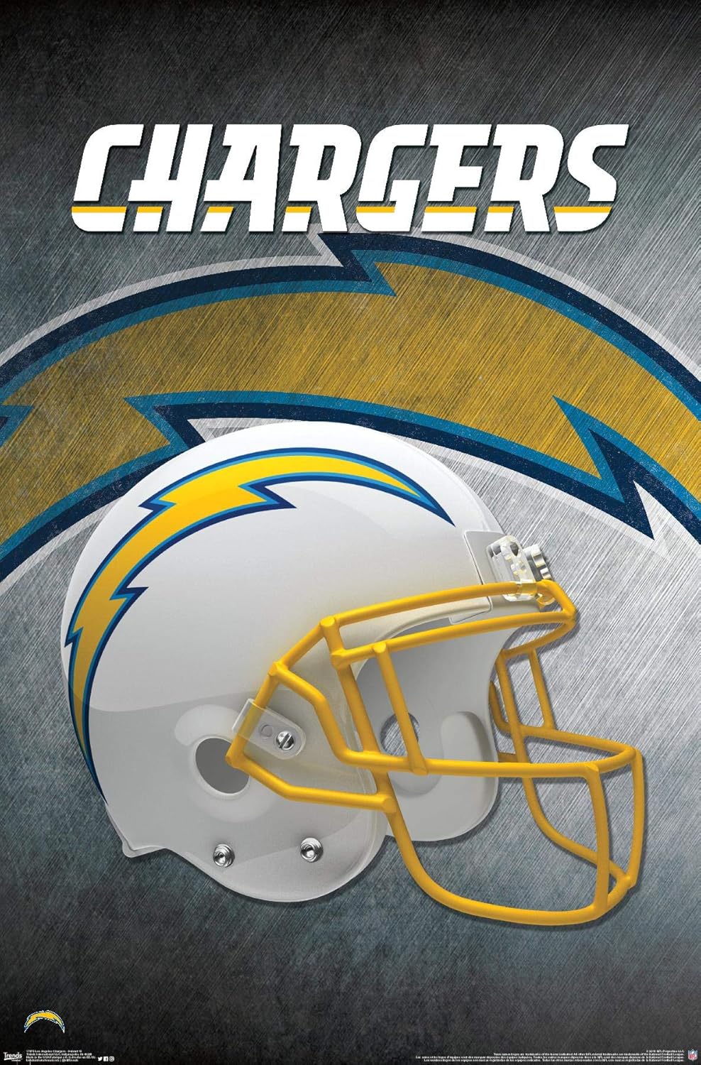 Trends International NFL Los Angeles Chargers - Helmet 19 Wall Poster, 14.725