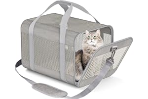 Prodigen Cat Carrier Dog Carriers for Small Dogs Soft Slided Airline Approved Collapsible Pet Travel Carrier, Small (16.3" L x 11.8" H x 12.4" W)
