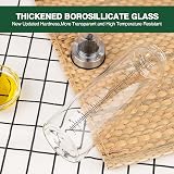 hotder 17oz Olive Oil Dispenser Bottles 2Pack Drizzler Wide Neck Glass view 6