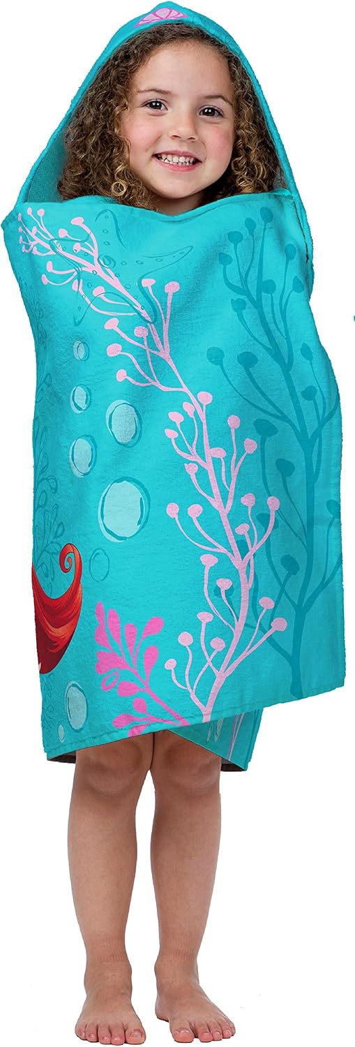 little mermaid hooded towel