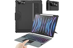 Nillkin Keyboard Case for iPad Air 13 inch (M3 2025/M2 2024), iPad Pro 12.9 inch (6th/5th/4th/3rd Gen), Detachable Keyboard, 