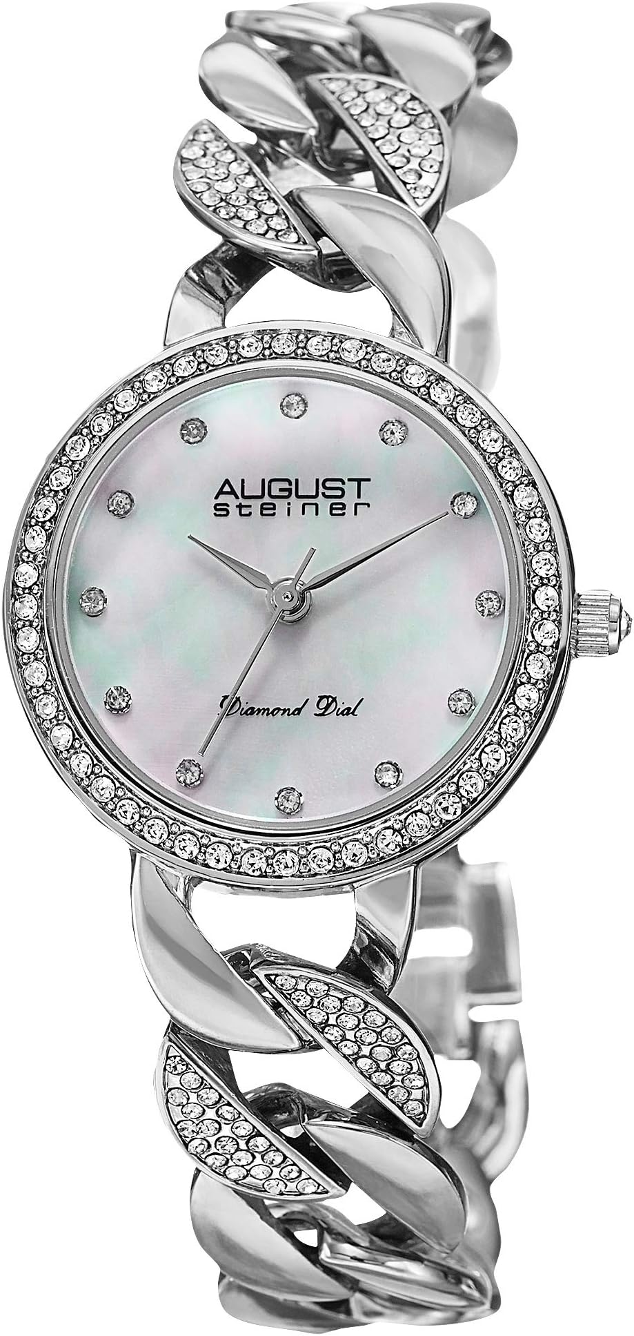 August Steiner Analog Mother of Pearl Dial Women's Watch - AS8190SS