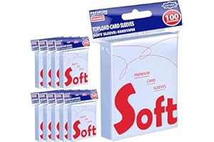 JOHNBEE 1000ct Card Sleeves - OPP Penny Sleeve for Trading Cards - Premium Toploader Inner - Fit MTG, TCG, Game & Sports Cards, Kpop Pocket Polaroid Photo Sleeves - Ideal for Card Enthusiasts (1000 Pcs)