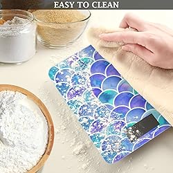 Colorful Mermaid Food Scale Waterproof Digital