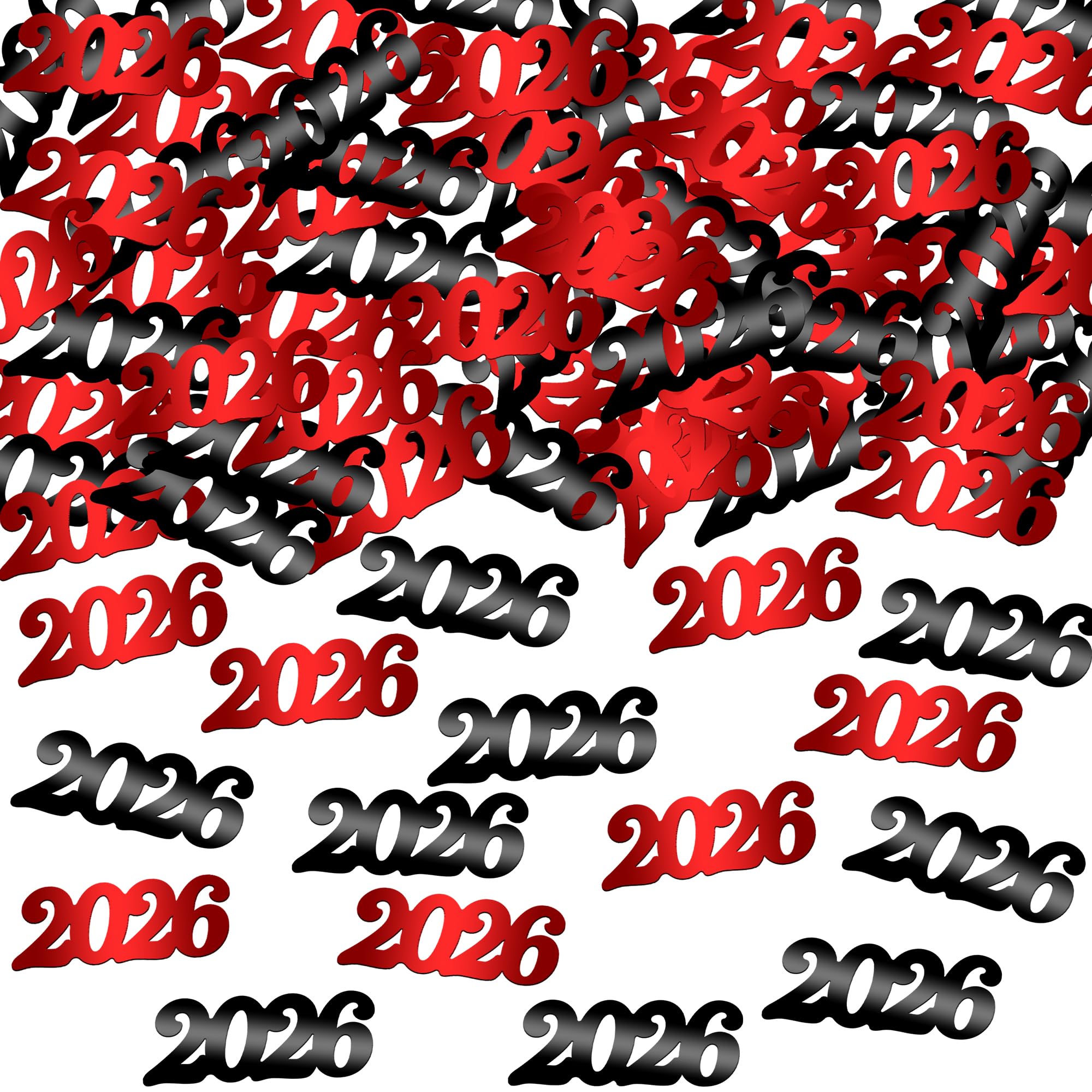 Photo 1 of *2 pack* KatchOn, Red and Black Grad Confetti - Pack of 500 | Graduation Confetti Class of 2026 | Grad Table Decorations | Red and Black 2026 Graduation Decorations | Prom Decorations 2026, Graduation Decor