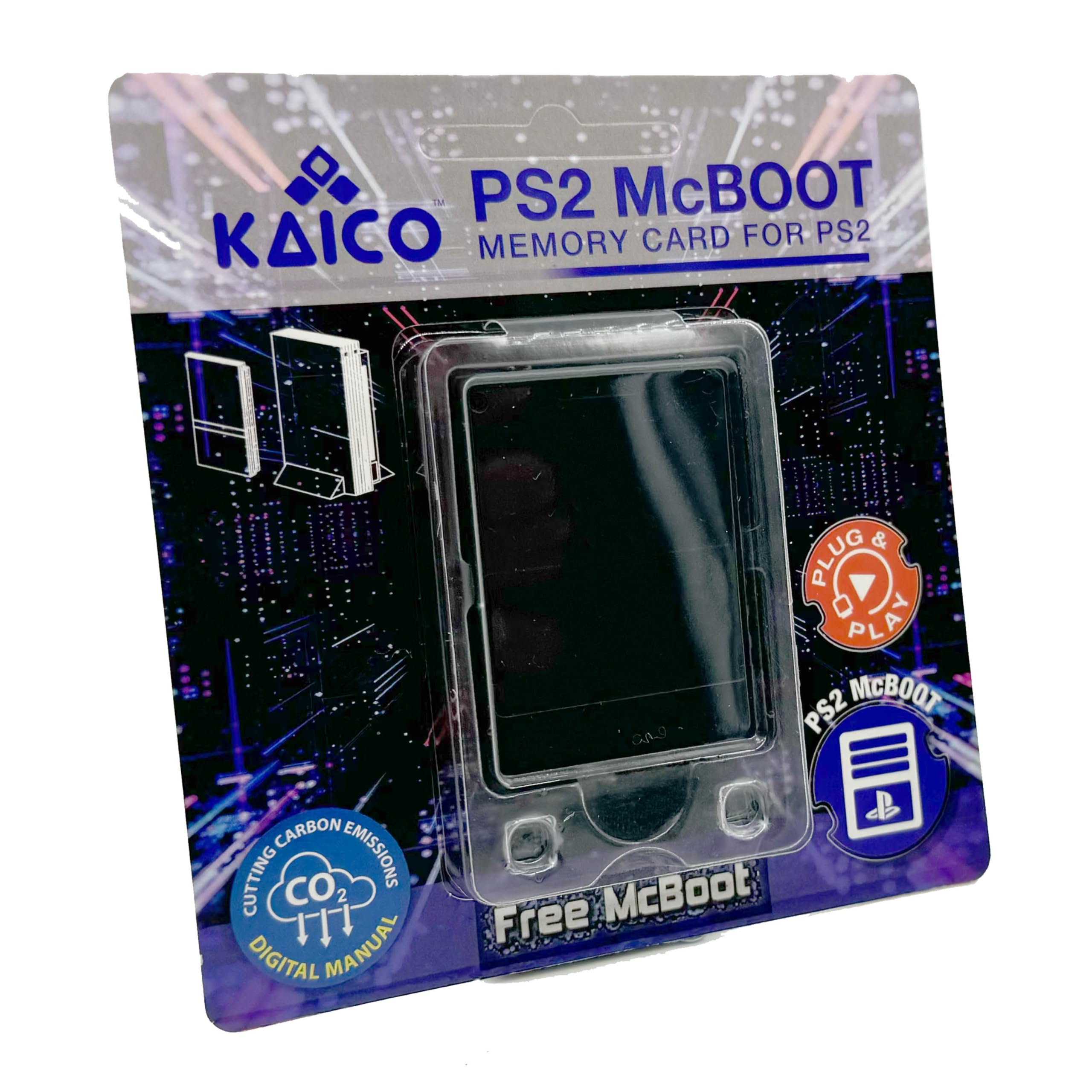 Kaico Free McBoot PS2 Memory Card 8MB โ FMCB 1.966 Pre-Installed โ PS2 Free McBoot Memory Card Plug & Play (Multi-Region PAL/NTSC) โ Homebrew Launcher for PlayStation 2