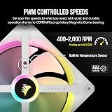 Corsair iCUE LINK QX140 RGB 140mm Magnetic Dome Fans Starter Kit White view 6