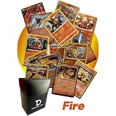 Fire Type TCG Assortment Bundle || Guaranteed Ultra Rare Fire Card + 30 Random Fire Type Cards + Dan123yal Deck Box