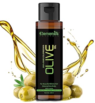 Elemensis Naturals Pure And Natural Cold Pressed Olive Oil For Hair And Skin, 100ml
