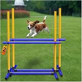AHAILUOO Adjustable Dog Agility Hurdles with Carry Bag, 2 Sets