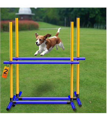 Hobby Horse Jumps Dog Agility Training Set Adjustable Obstacle