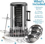 Dellonda Baridi Vertical 360° Rotisserie Smokeless Grill 1500W 21L DH216 view 6